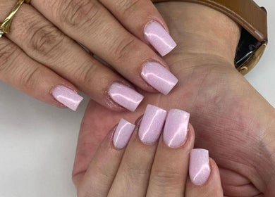 Lavender manicured nails at NuNails Cape Town, located in Cape Town, Western Cape, ZA.