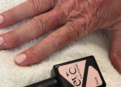 Elegant pink manicure at Jessie Beauty Room, Cape Town, Western Cape, ZA, featuring Evo by Bio Sculpture polish.