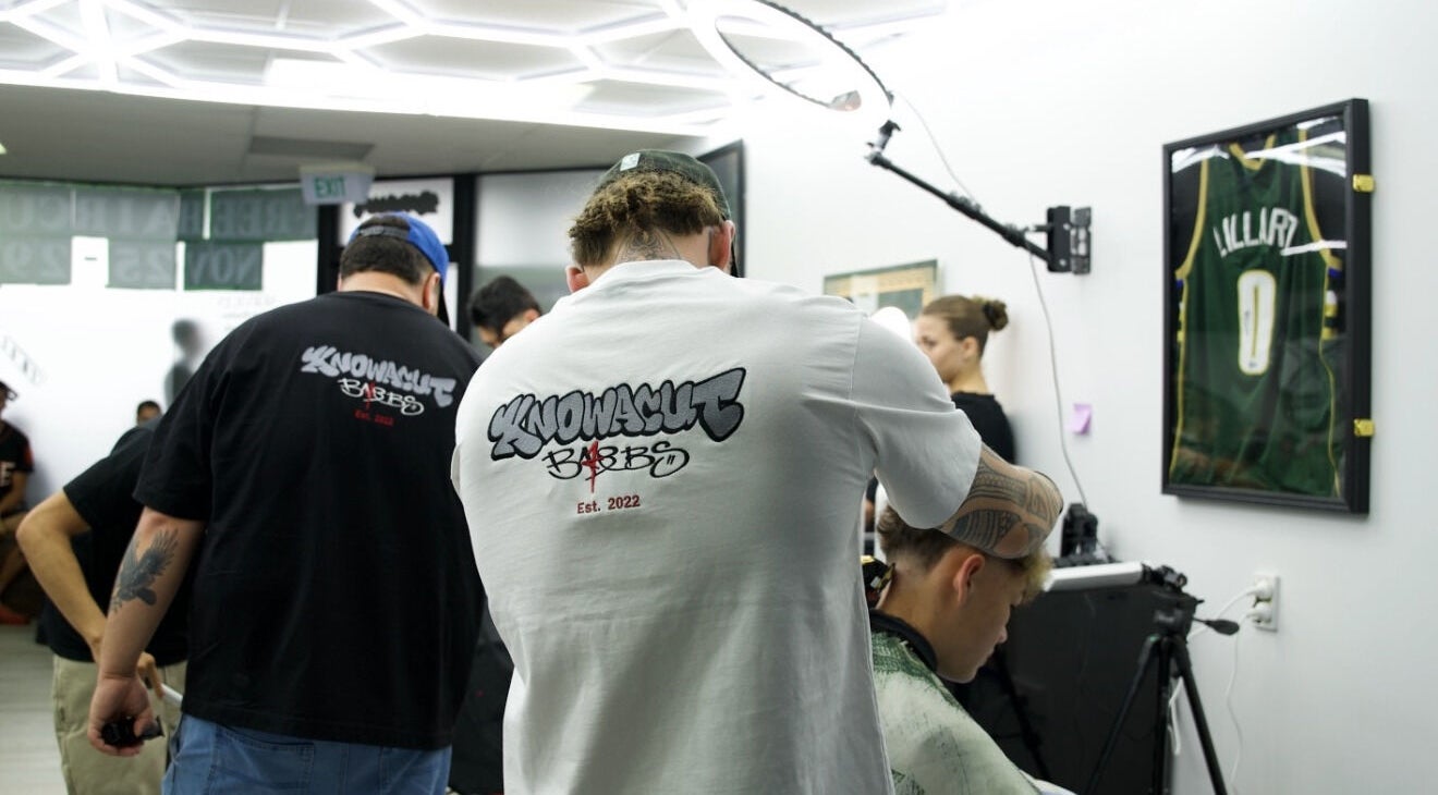 Stylists at Know A Cut Barbershop PARAPARAUMU in Paraparaumu, Wellington Region, NZ, engaged in grooming hair.