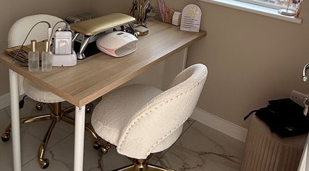 Elegant nail station at Amore Nails & Beauty By Jayne in Birtley, England, GB with luxurious decor.