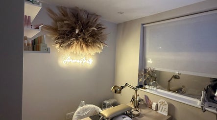 Relaxing interior of Amore Nails & Beauty By Jayne in Birtley, England, GB with stylish decor and elegant lighting.