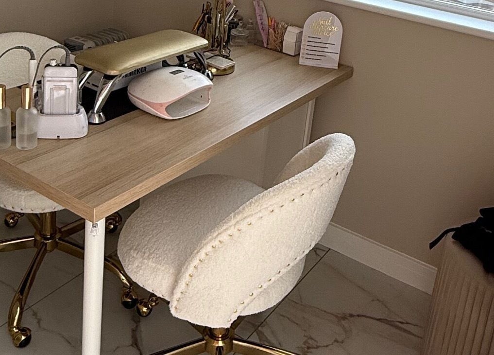 Cozy nail station at Amore Nails & Beauty By Jayne in Birtley, England, GB, featuring chic decor.