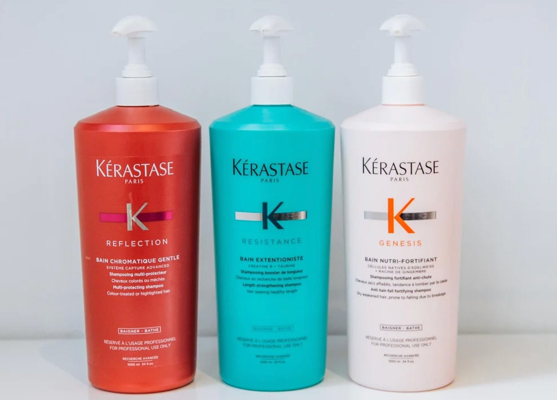Kerastase hair care products at Making Waves Salon, London, England, GB.