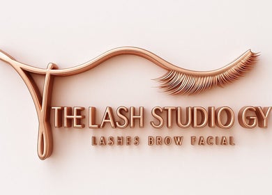 Elegant logo of The Lash Studio GY in Georgetown, GY, featuring artistic lash design.