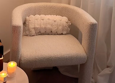Comfortable chair in a serene corner at AR Massage Therapy, Leeds, England, GB.