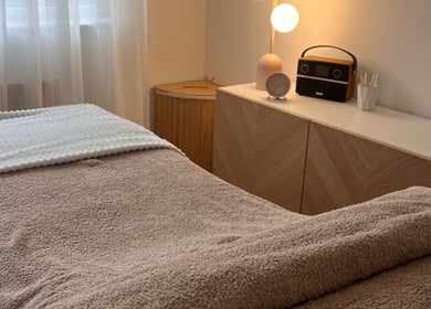 Spa therapy room with soft lighting at AR Massage Therapy, Leeds, England, GB.