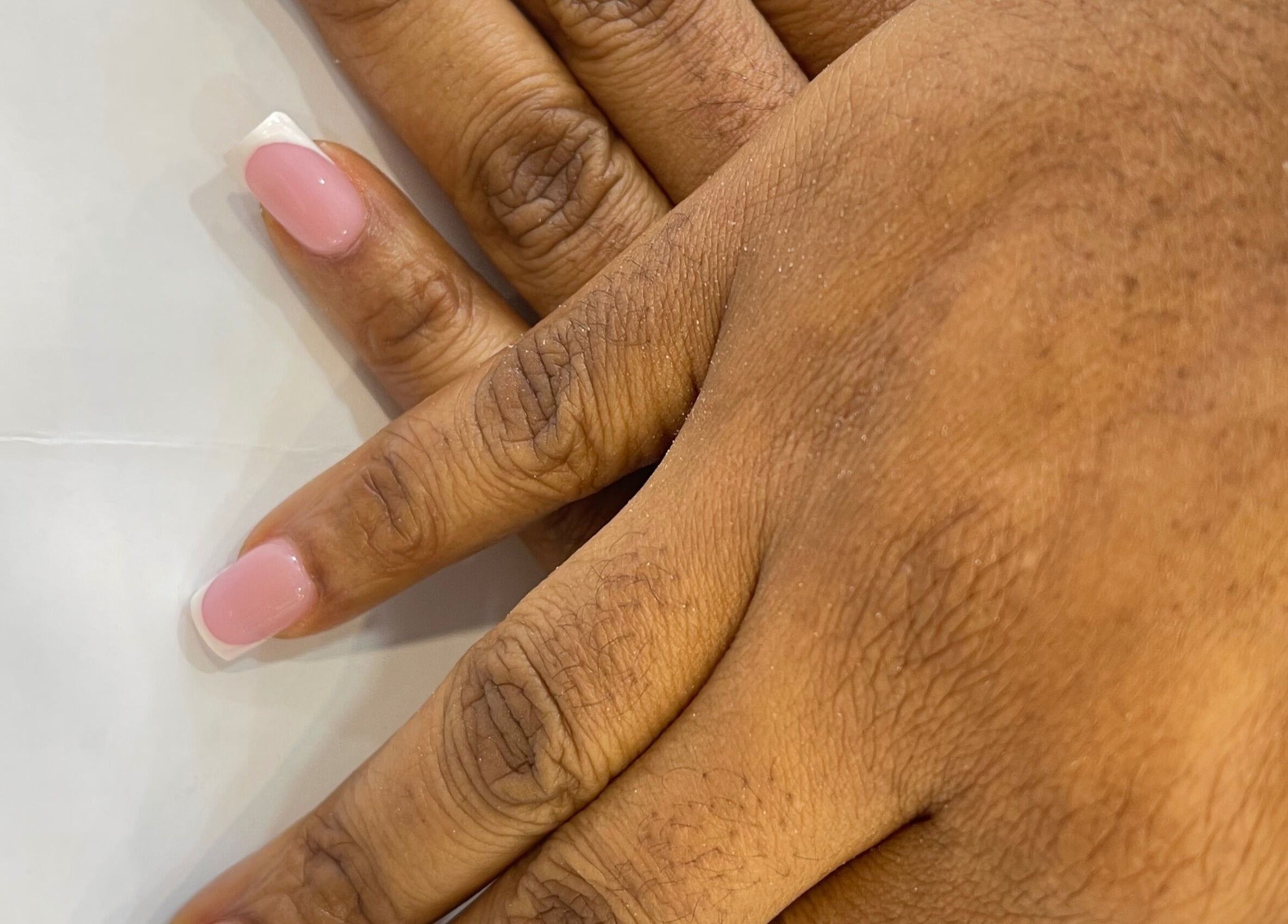 Beautiful pink nails at Lux Nails & Spa Carluke, Carluke, Scotland, GB showcasing elegant hand care.