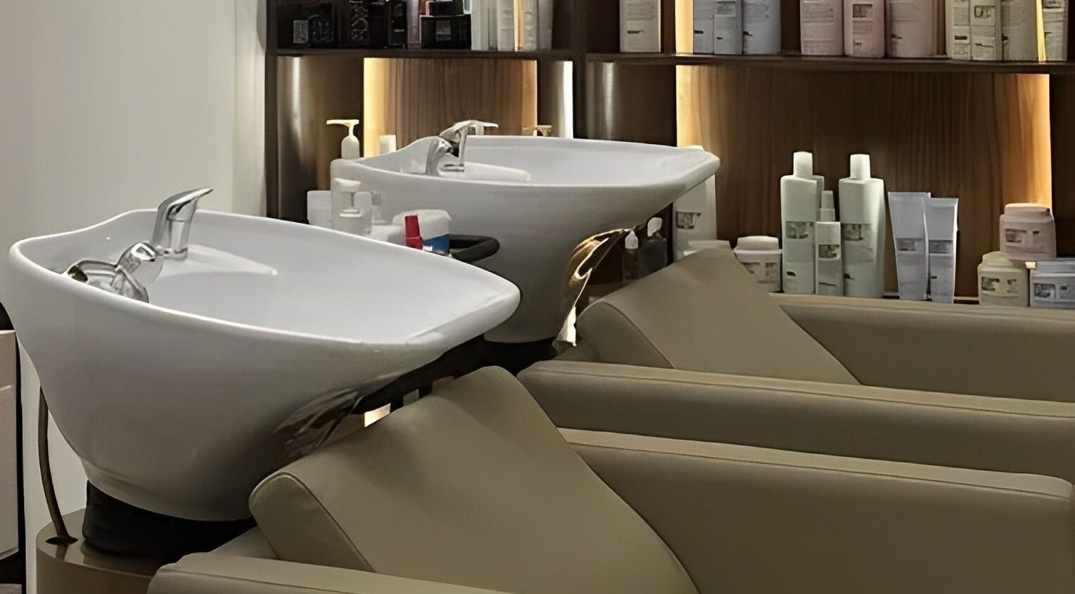 Luxurious salon wash station at The Outré, Riyadh, Riyadh Province, SA featuring high-end hair care.