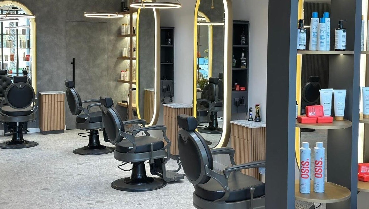 Modern seating and products at Repair Men’s Salon & Spa, الخبر, Eastern Province, SA.