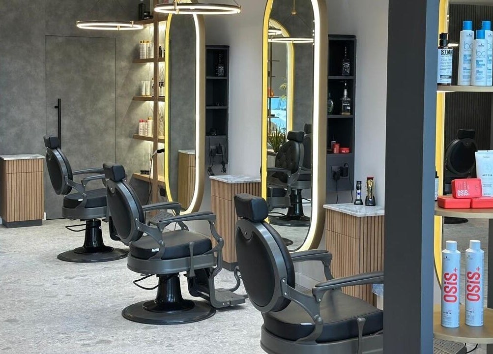 Modern seating and products at Repair Men’s Salon & Spa, الخبر, Eastern Province, SA.