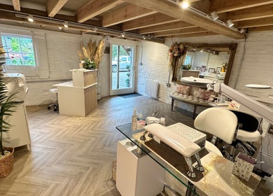 Interior of Nails by Nadiia in Ashbourne, England, GB, featuring a stylish and cozy nail studio setup.