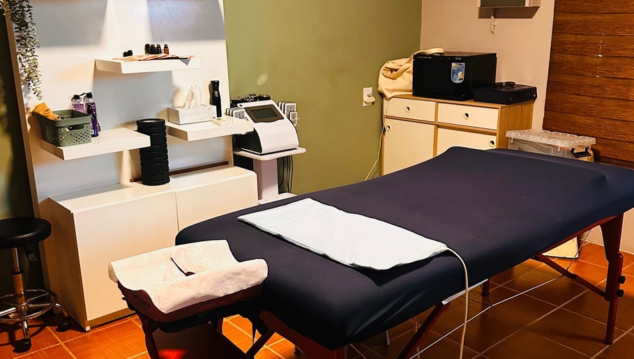 Massage room at Bahia Relaxation Spa & Massage Curaçao in Willemstad, Curaçao, CW, offering a serene atmosphere.