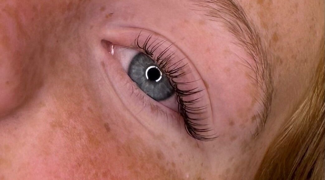 Close-up of eye with elegant lashes at Lash Haus by Nikki, Kirrawee, New South Wales, AU.