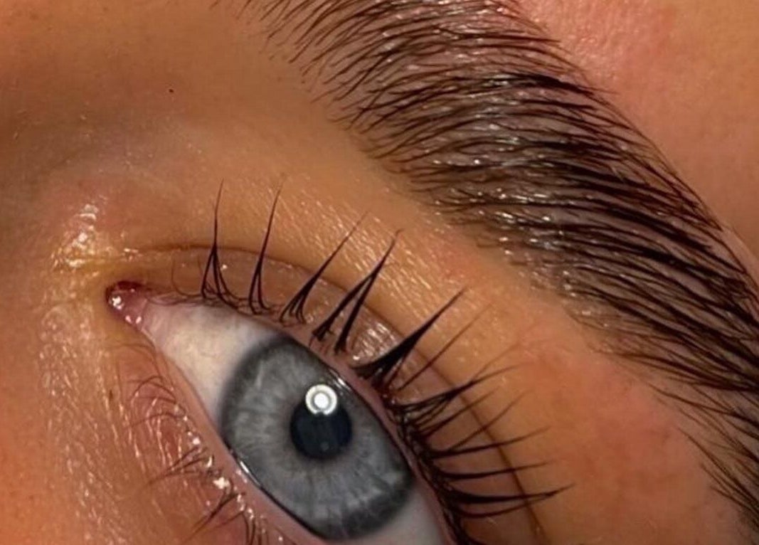 Close-up of styled lashes at DEFINED by Isobel Ruby, Lancaster, England, GB.