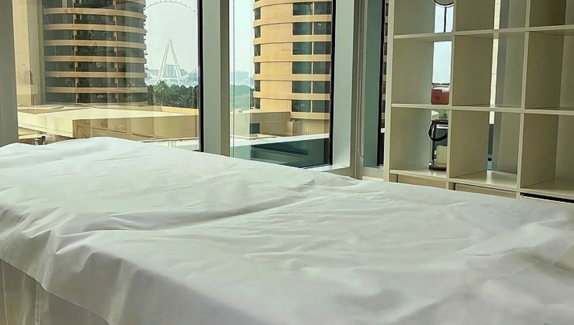 Tranquil massage room view at Sculptor By Aray Kairkanova Ladies Salon DUBAI MARINA, Dubai, Dubai, AE.