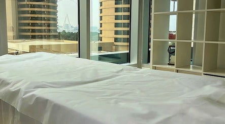 Tranquil massage room view at Sculptor By Aray Kairkanova Ladies Salon DUBAI MARINA, Dubai, Dubai, AE.