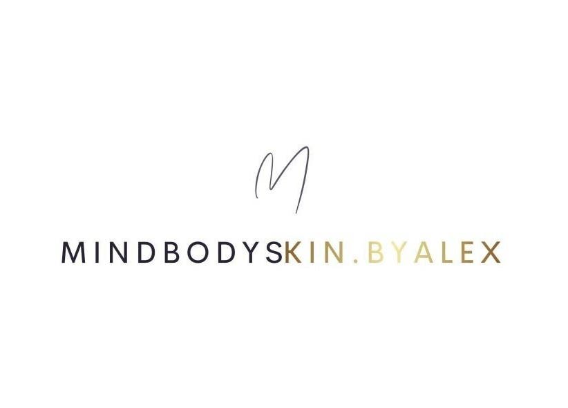 Mindbodyskin.Byalex logo, Liverpool, England, GB. Minimalistic design with stylish font.
