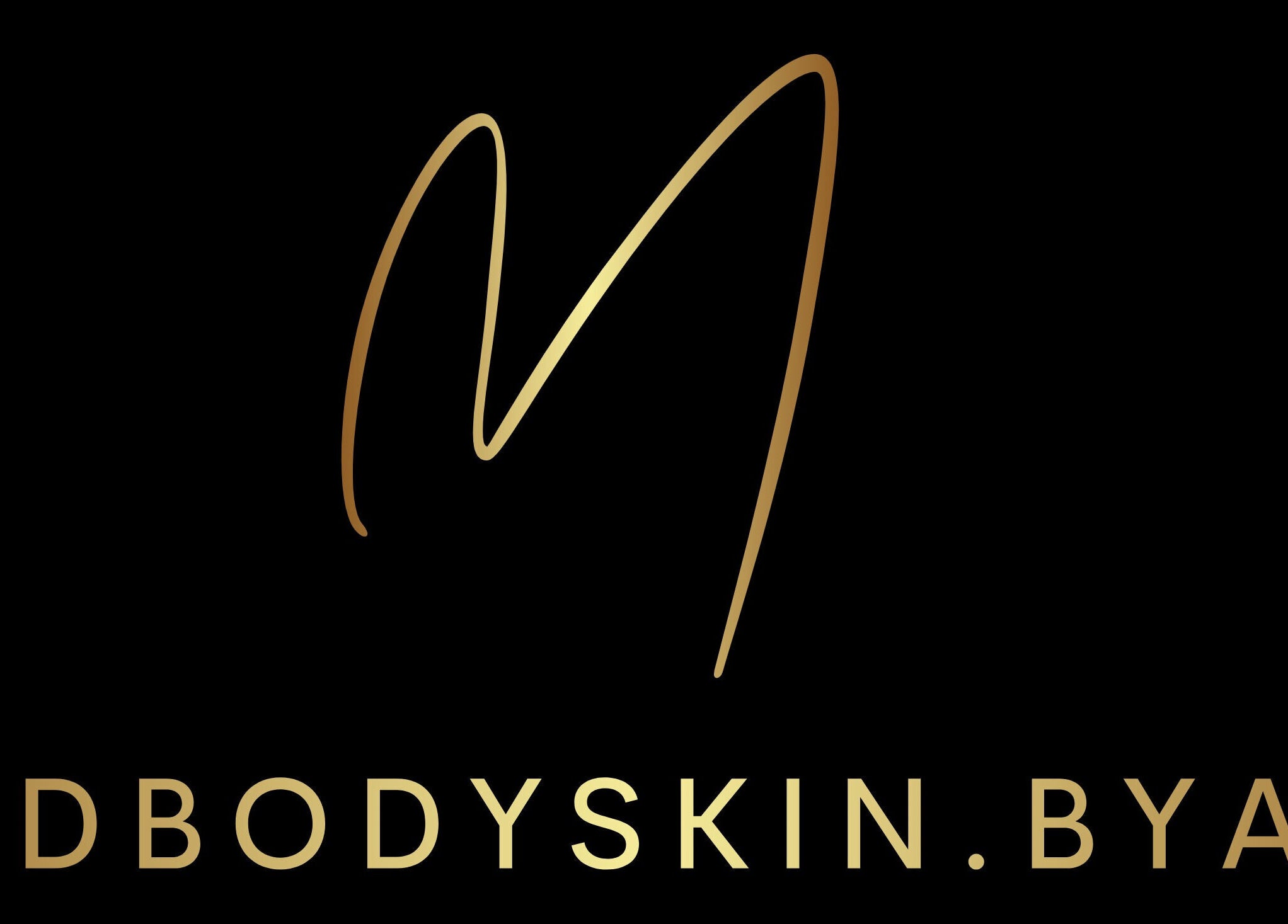 Elegant gold logo of Mindbodyskin.Byalex in Liverpool, England, GB, on a sleek black background.