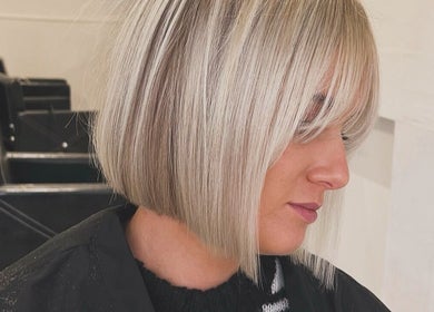 Elegant bob haircut styled at Luxe Hair Studio, Edinburgh, Scotland, GB.