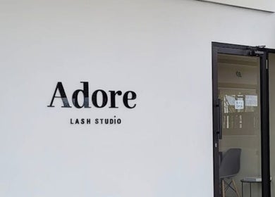 Entrance of Adore Lash Studio in Bali, Bali, ID, showcasing elegant signage and welcoming ambiance.