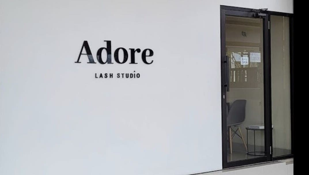 Entrance of Adore Lash Studio in Bali, Bali, ID showcasing modern design and calm ambiance.