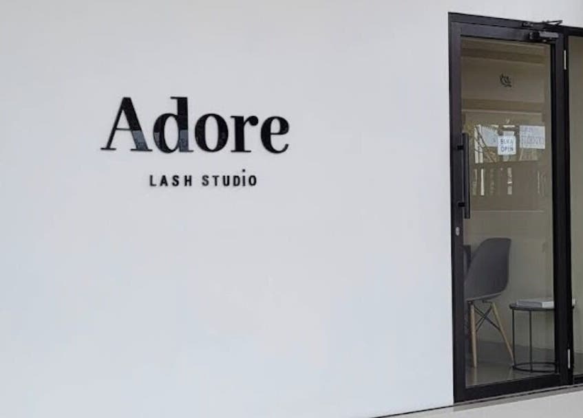Entrance of Adore Lash Studio in Bali, Bali, ID showcasing modern design and calm ambiance.