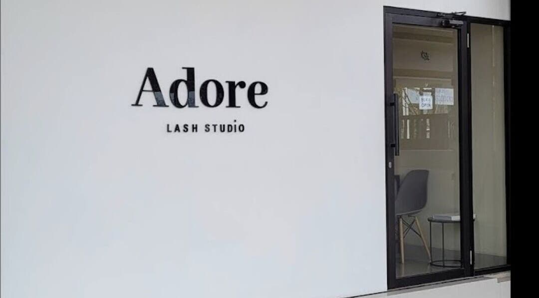 Entrance of Adore Lash Studio in Bali, Bali, ID showcasing modern design and calm ambiance.
