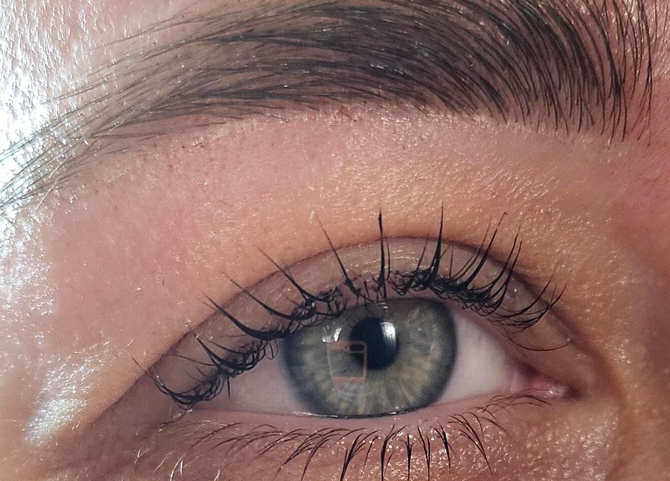 Close-up of beautifully shaped eyebrow at Brow Wow and Scalp Ethic, Kirkcaldy, Scotland, GB.