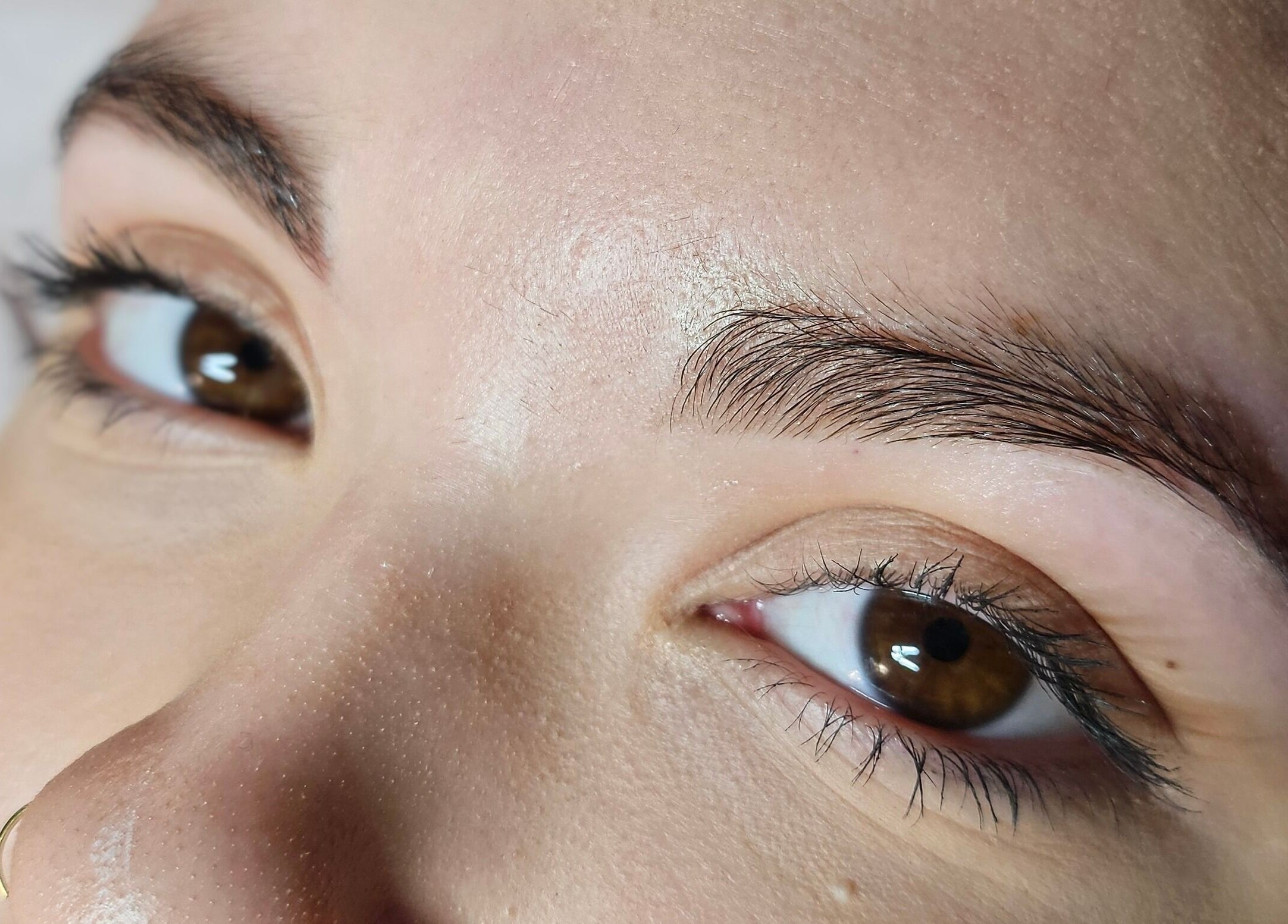 Perfectly shaped brows at Brow Wow and Scalp Ethic, Kirkcaldy, Scotland, GB.