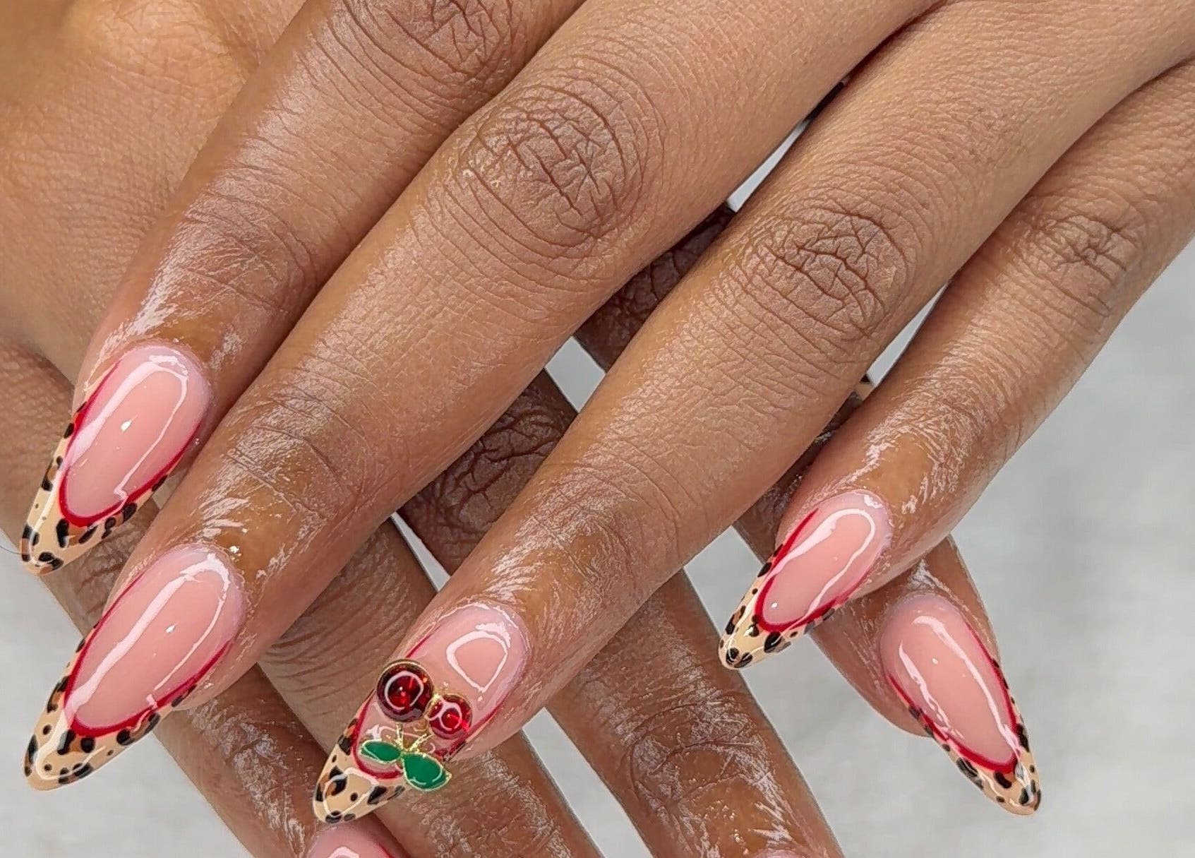 Stylish nail art design at Candy’s Tips & Toes Salon & Spa, Ocho Rios, St. Ann Parish, JM.