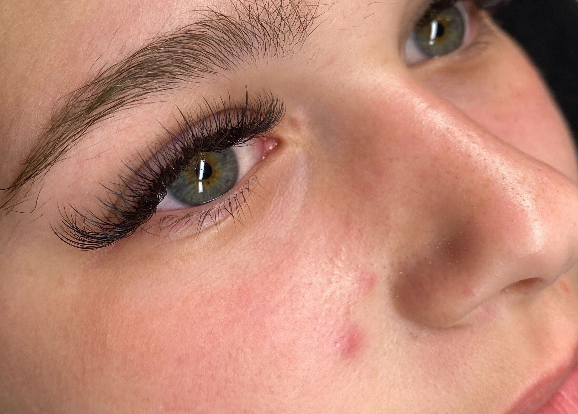 Close-up of elegant eyelash extensions at LASHEDD in Trafalgar, Victoria, AU.