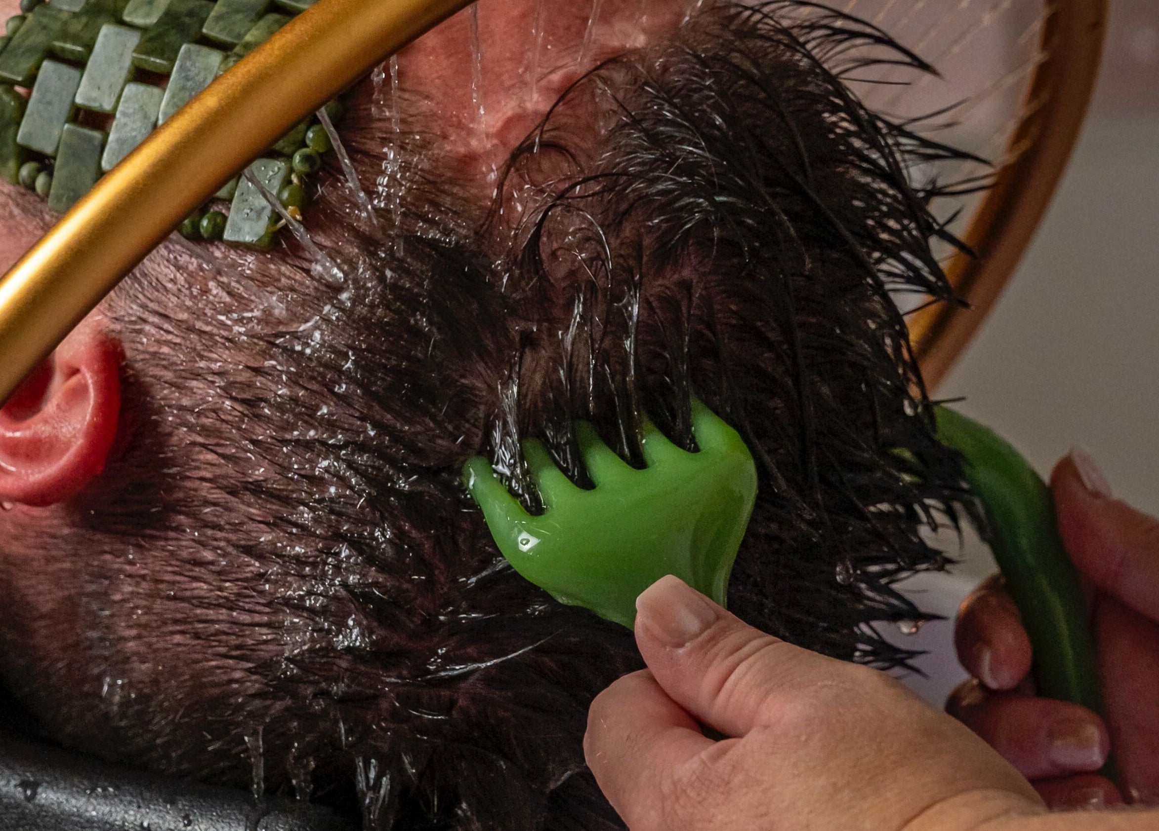 Luxurious scalp massage at Blossoms Japanese Head Spa in Handforth, England, GB offering ultimate relaxation.