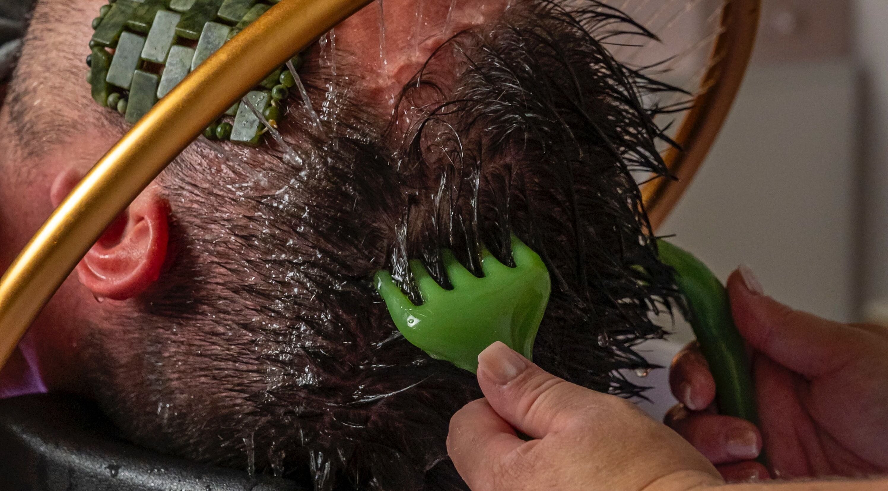 Luxurious scalp massage at Blossoms Japanese Head Spa in Handforth, England, GB offering ultimate relaxation.