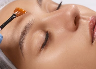 Relaxing facial treatment at Skinergi, Corby, England, GB, showcasing expert skincare techniques.