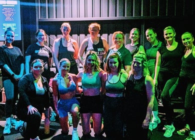 Group workout session at Strong Club By Aimee, Portsmouth, England, GB, showcasing a vibrant community.