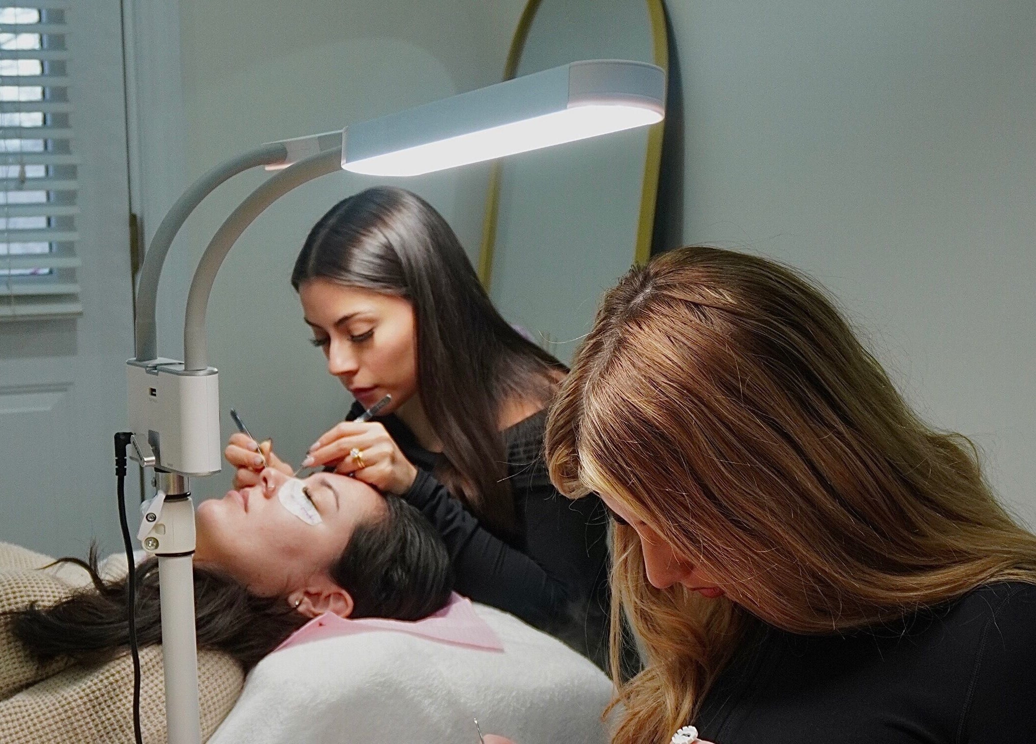 Eyelash extensions applied at The Beauty Club AM in Vaughan, Ontario, CA. Skilled artists enhance beauty.