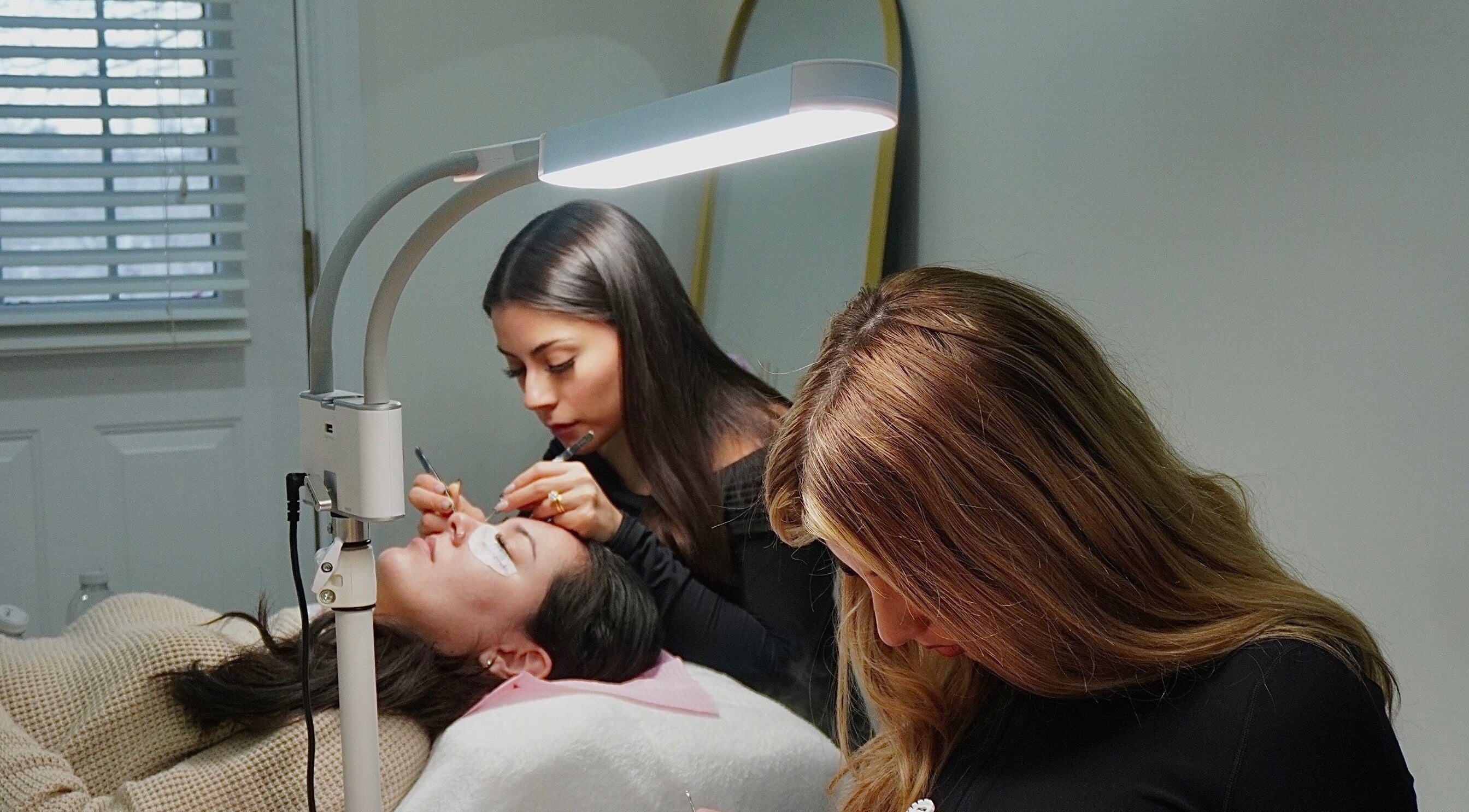 Eyelash extensions applied at The Beauty Club AM in Vaughan, Ontario, CA. Skilled artists enhance beauty.