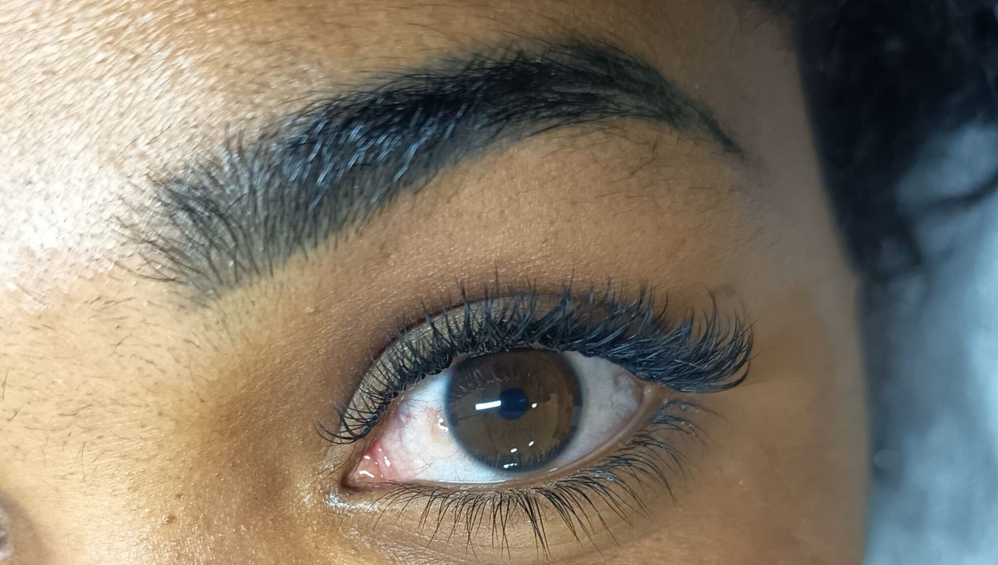 Close-up of eyelash extensions at Mavo Beauty - Chiado, Lisboa, Lisboa, PT.