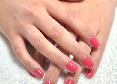 Fresh pink manicure at Suilean Beauty, Inverness, Scotland, GB, showcasing elegant nail artistry.
