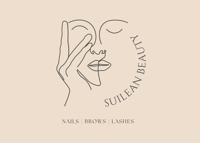 Minimalist line drawing of a face with Suilean Beauty logo in Inverness, Scotland, GB.