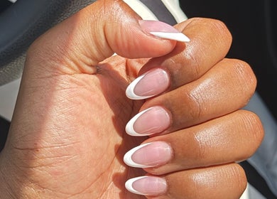 French manicure at Biromi Nails & Beauty, Boksburg, Gauteng, ZA showcases elegant nail art.