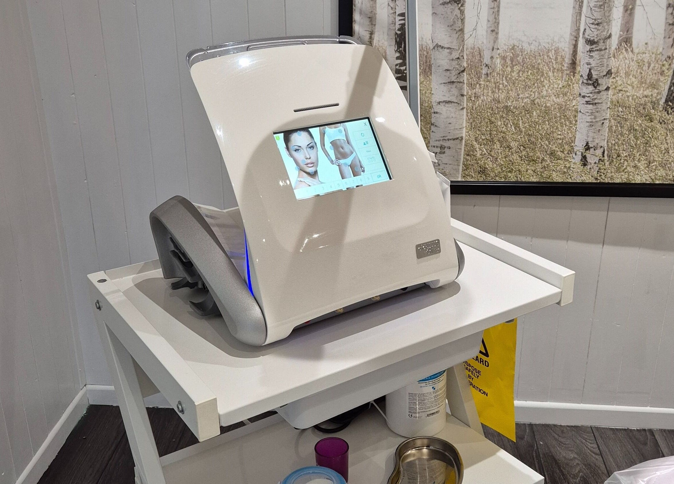 Advanced beauty machine at ElectroGlow Studio, Well Hill, England, GB, for rejuvenating treatments.