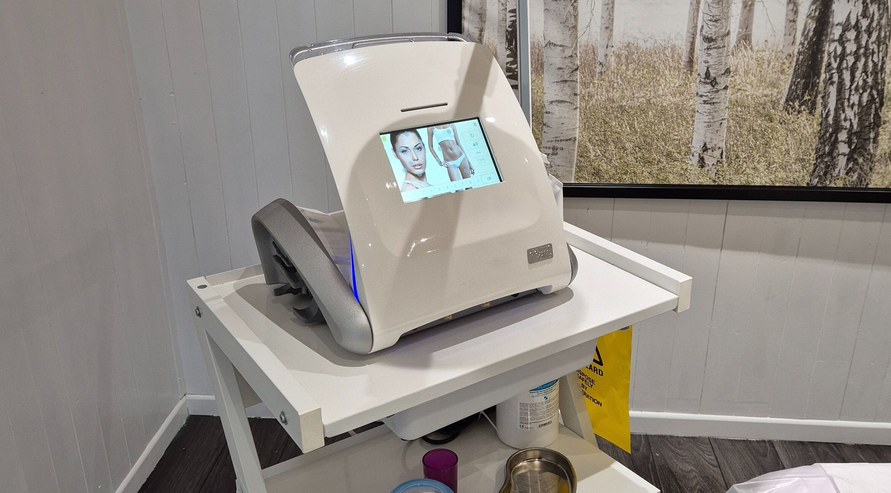 Advanced beauty machine at ElectroGlow Studio, Well Hill, England, GB, for rejuvenating treatments.