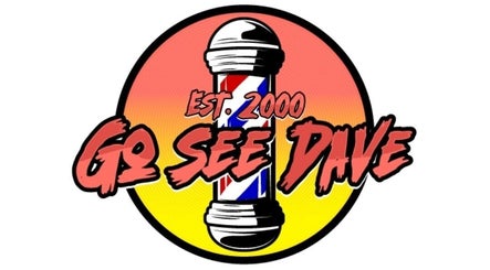 Colorful Go See Dave logo, Wakeley, New South Wales, AU, featuring a vintage barber pole.