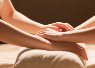 Calming massage session at My Beauty & Nails & Massage, Eynesbury, England, GB, offering relaxation.