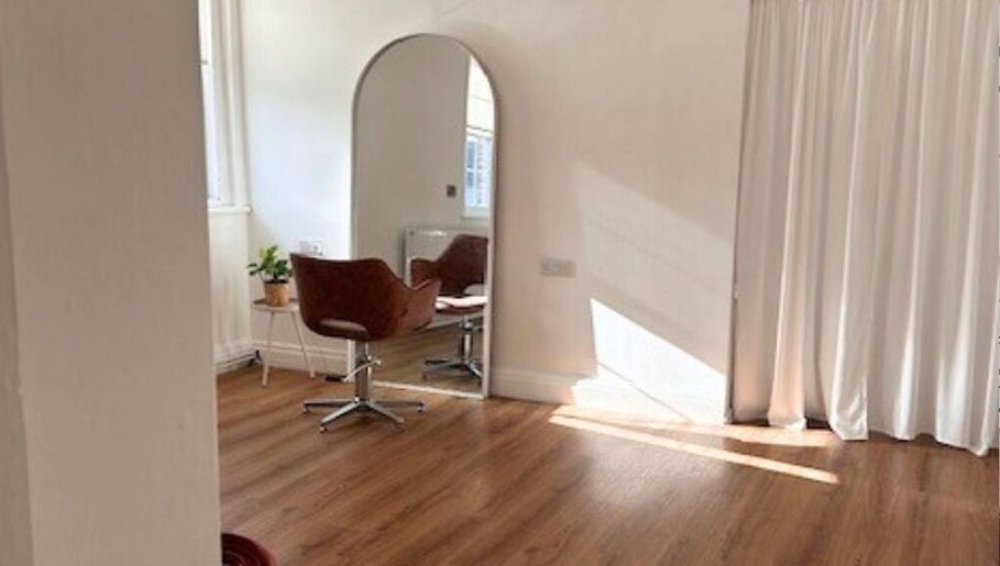 Elegant styling chair in sunlit studio at Mantra, Leeds, England, GB.