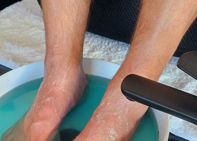 Relaxing foot spa at Y & Co. SKIN - HAIR - NAILS, Yzerfontein, Western Cape, ZA, offering soothing wellness.