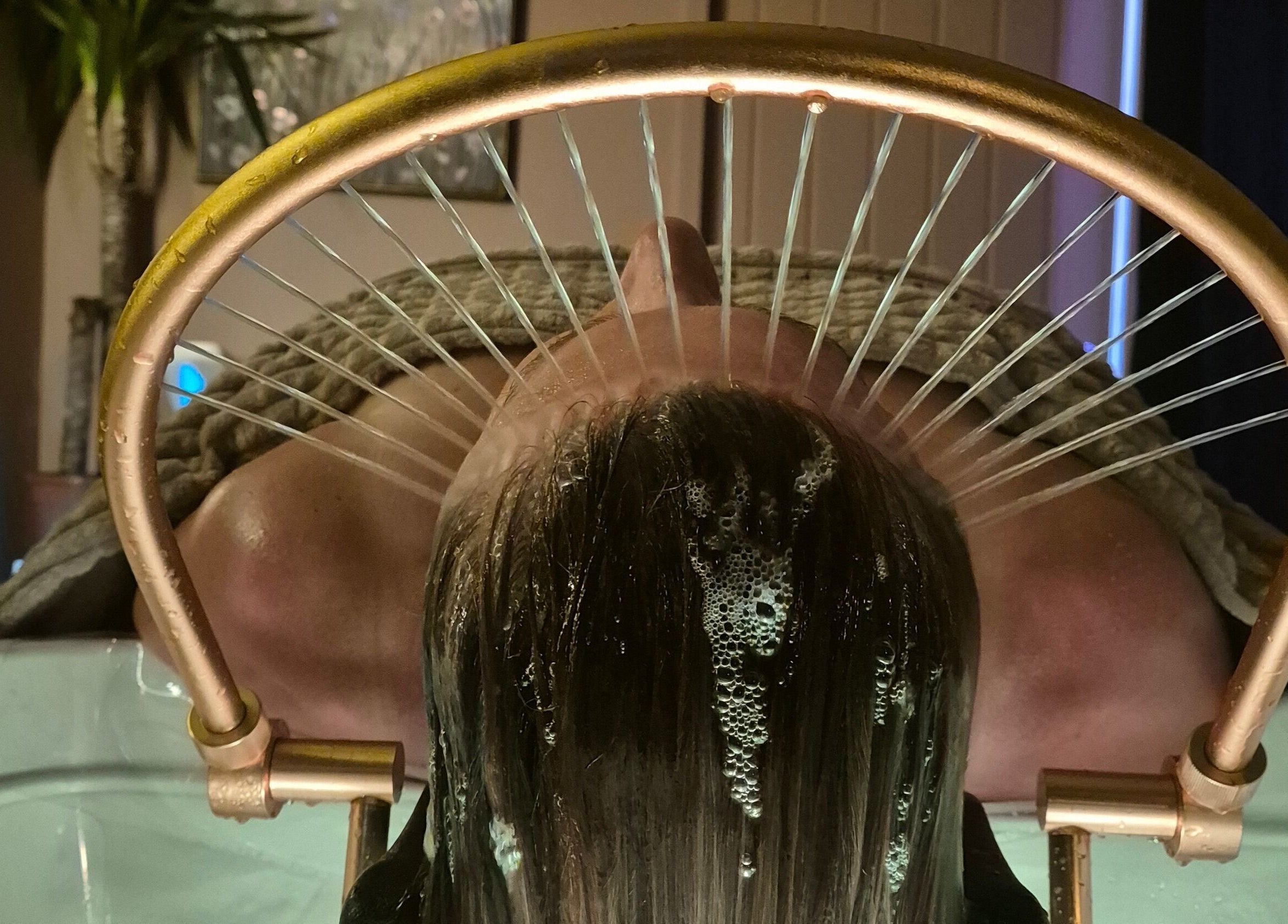 Relaxing head spa treatment at Japanese head spa by Lucy Butterly in Horsham, England, GB.