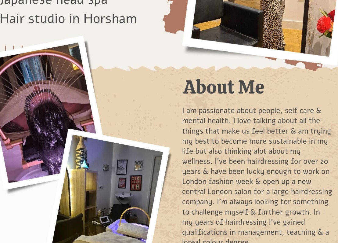 Relaxing treatment area at Japanese head spa by Lucy Butterly in Horsham, England, GB.