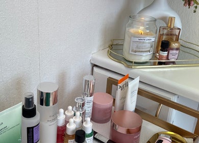 Beauty products and candle at Better You Aesthetics, Finglas, County Dublin, IE, creating a serene ambiance.